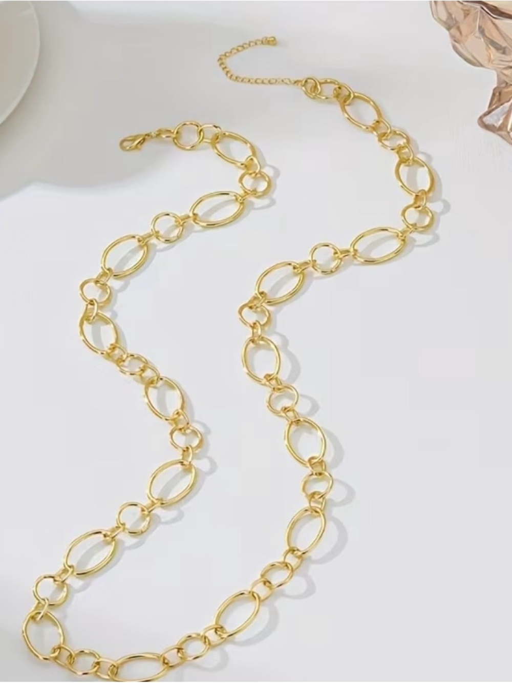 Gold Link Chain Necklace - Women Jewelry